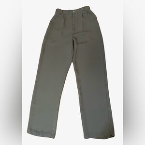 High waisted Wide Leg kaki Trousers
